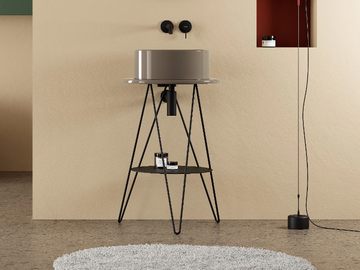 GUSTAV - Metal console sink by Scarabeo Ceramiche - view 2